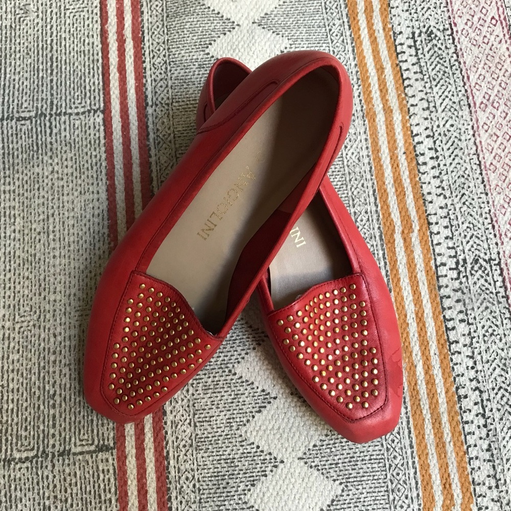 Enzo Angiolini Studded Calfskin Loafers